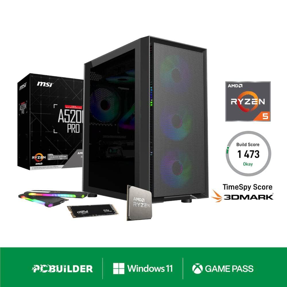PCBuilder Ryzen 5 5600GT DEFENDER Windows 11 Gaming PC