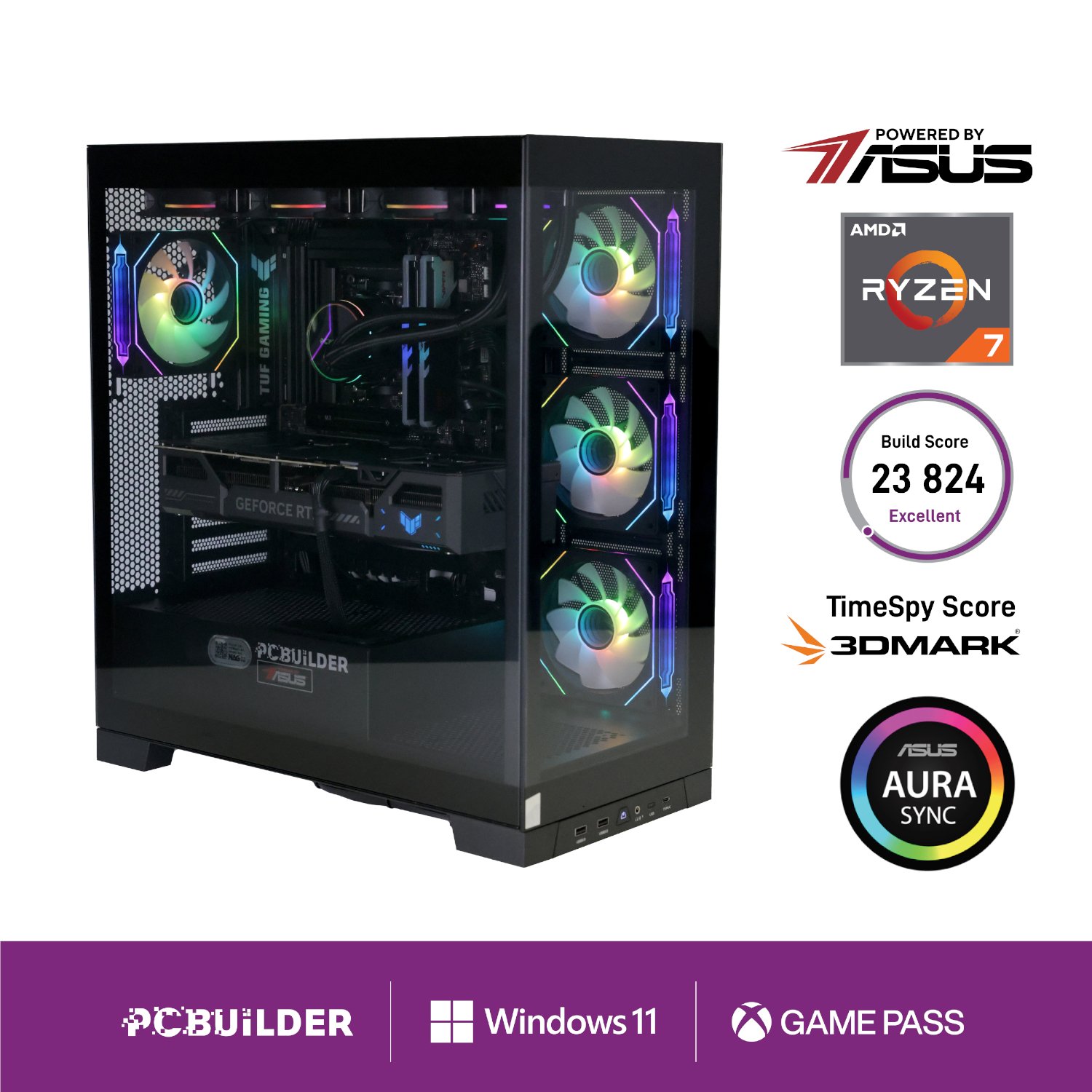  PCBuilder Ryzen 7 7800X3D ARCHON Windows 11 Gaming PC