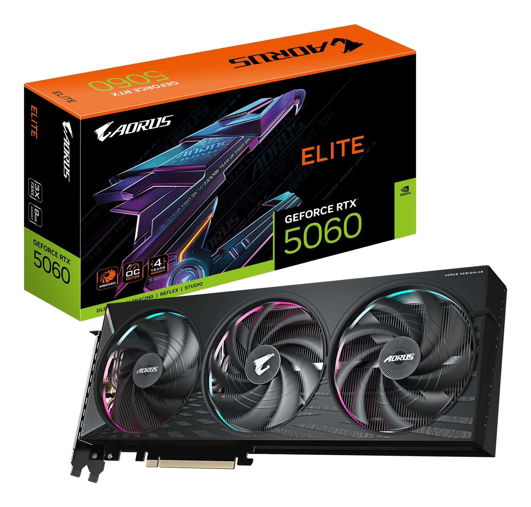 GIGABYTE AORUS  RTX 5060 ELITE 8G Graphics Card