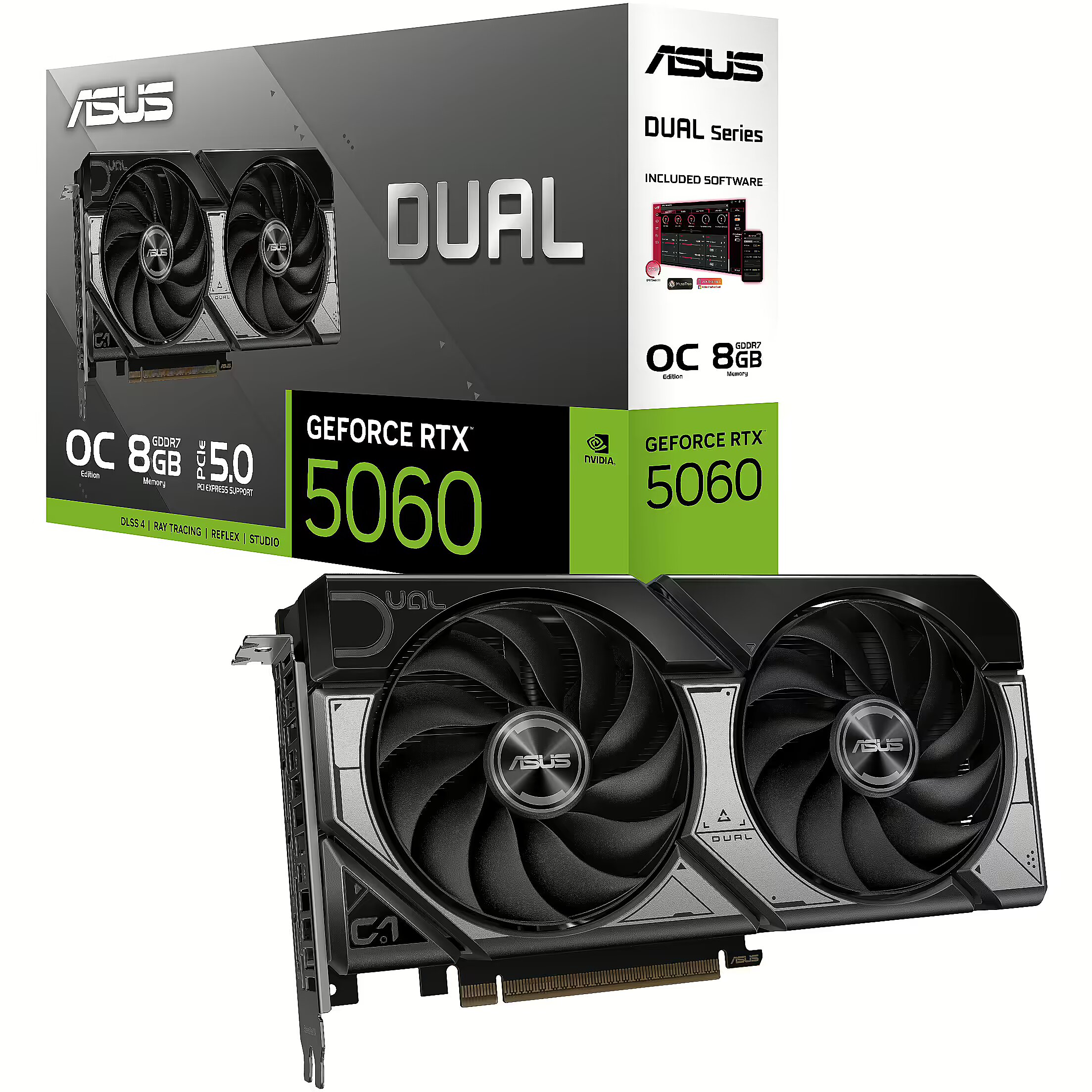 ASUS Dual GeForce RTX 5060 OC Edition 8GB GDDR7 Graphics Card