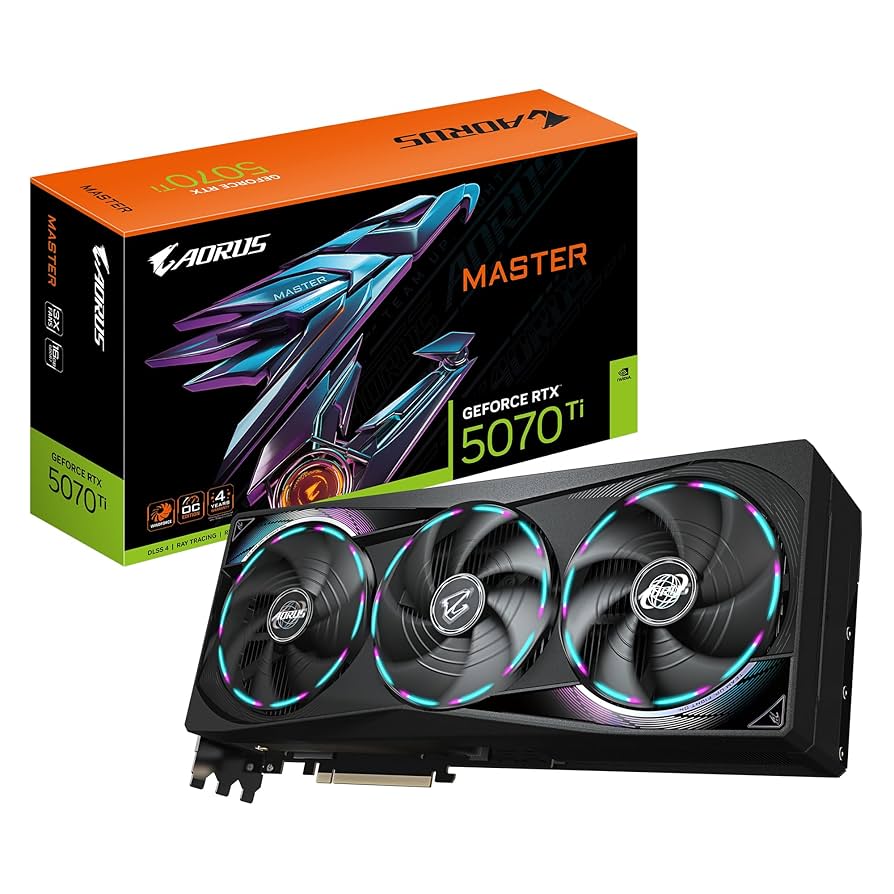 GIGABYTE AORUS GeForce RTX 5070 Ti MASTER 16G Graphics Card
