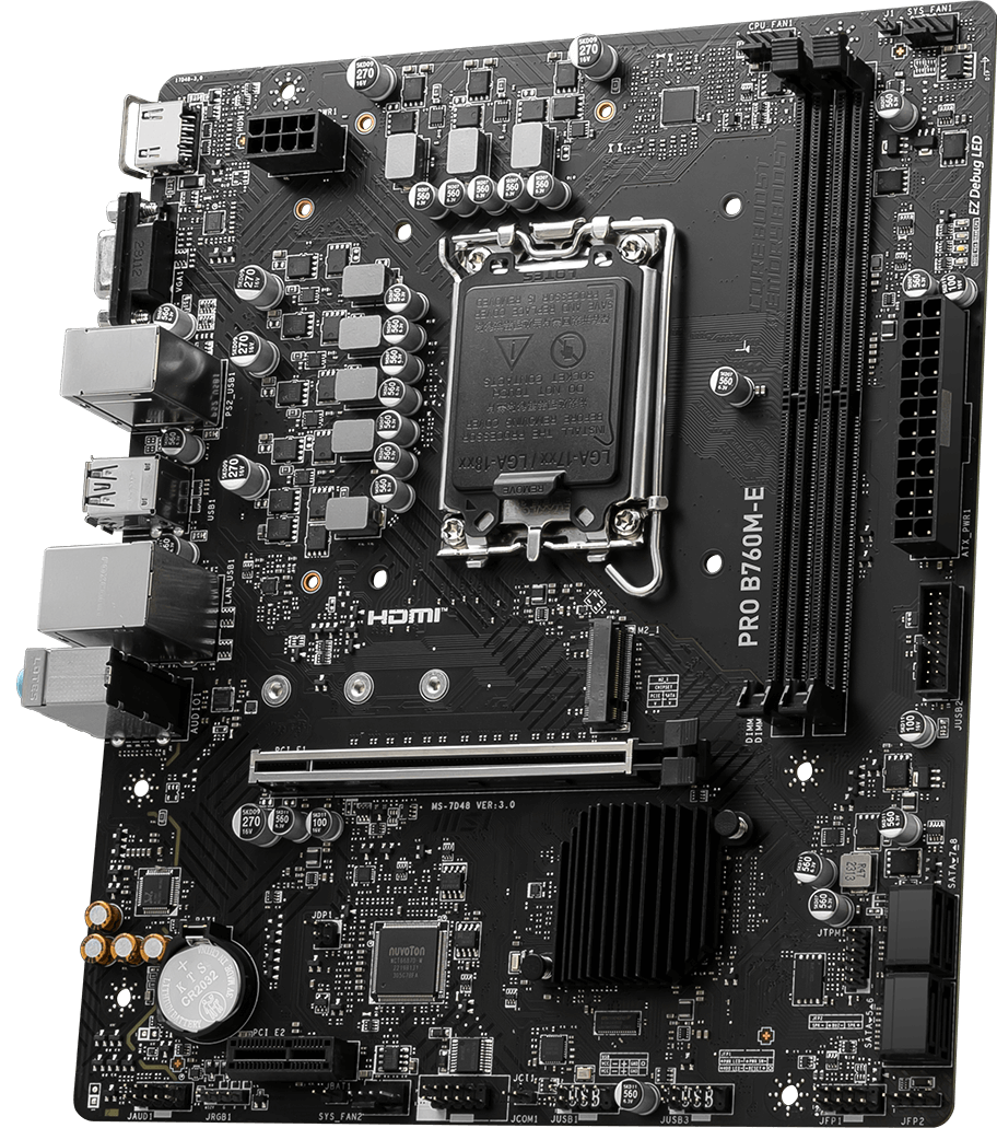 MSI B760M-E PRO DDR5 LGA1700 M-ATX Motherboard
