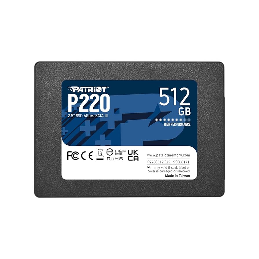 Patriot P220 512GB 2.5″ SSD