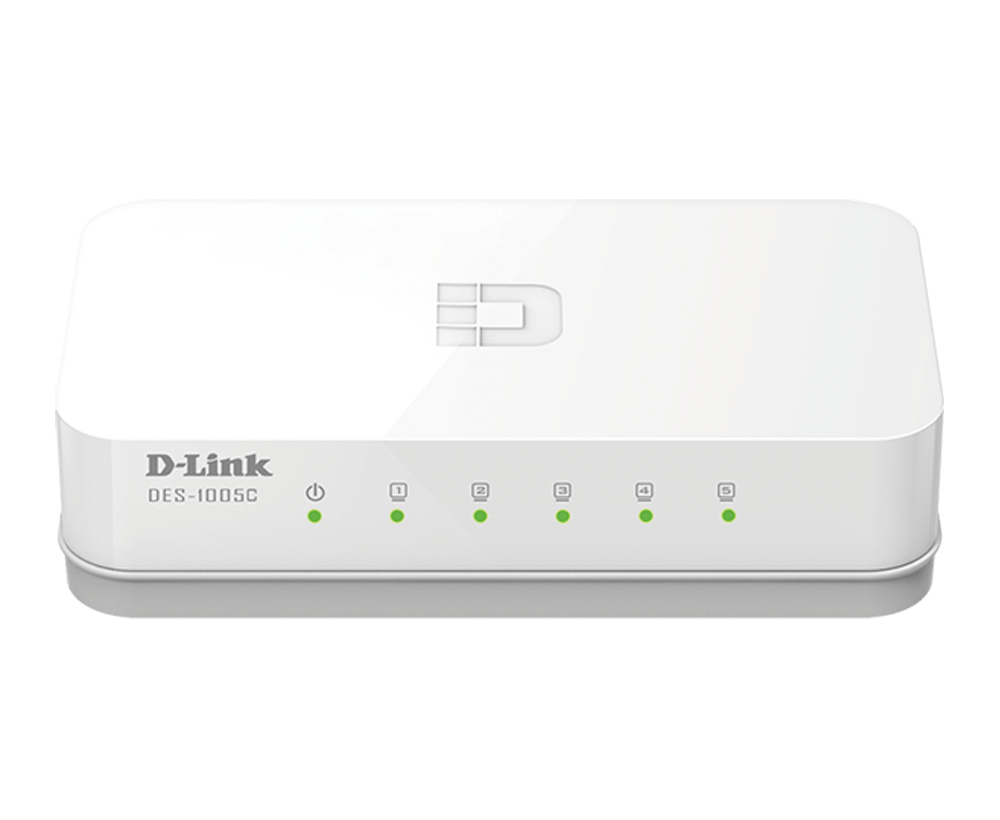 D-link 5 port 10/100 switch DES-1005C
