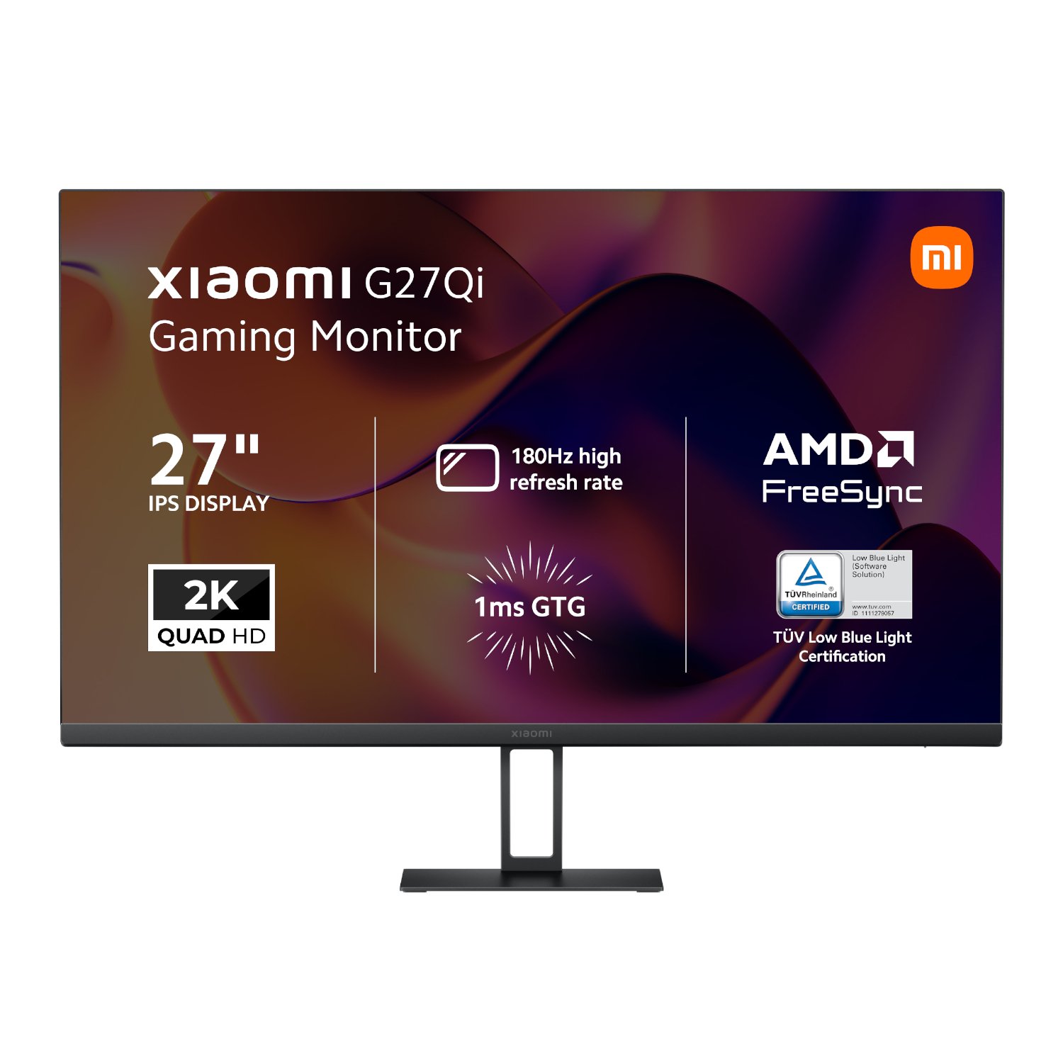 Xiaomi G27Qi 27″ 2K 1440p IPS Gaming Monitor (180Hz, 1ms, 16:9, HDMI/DP, & AMD FreeSync)
