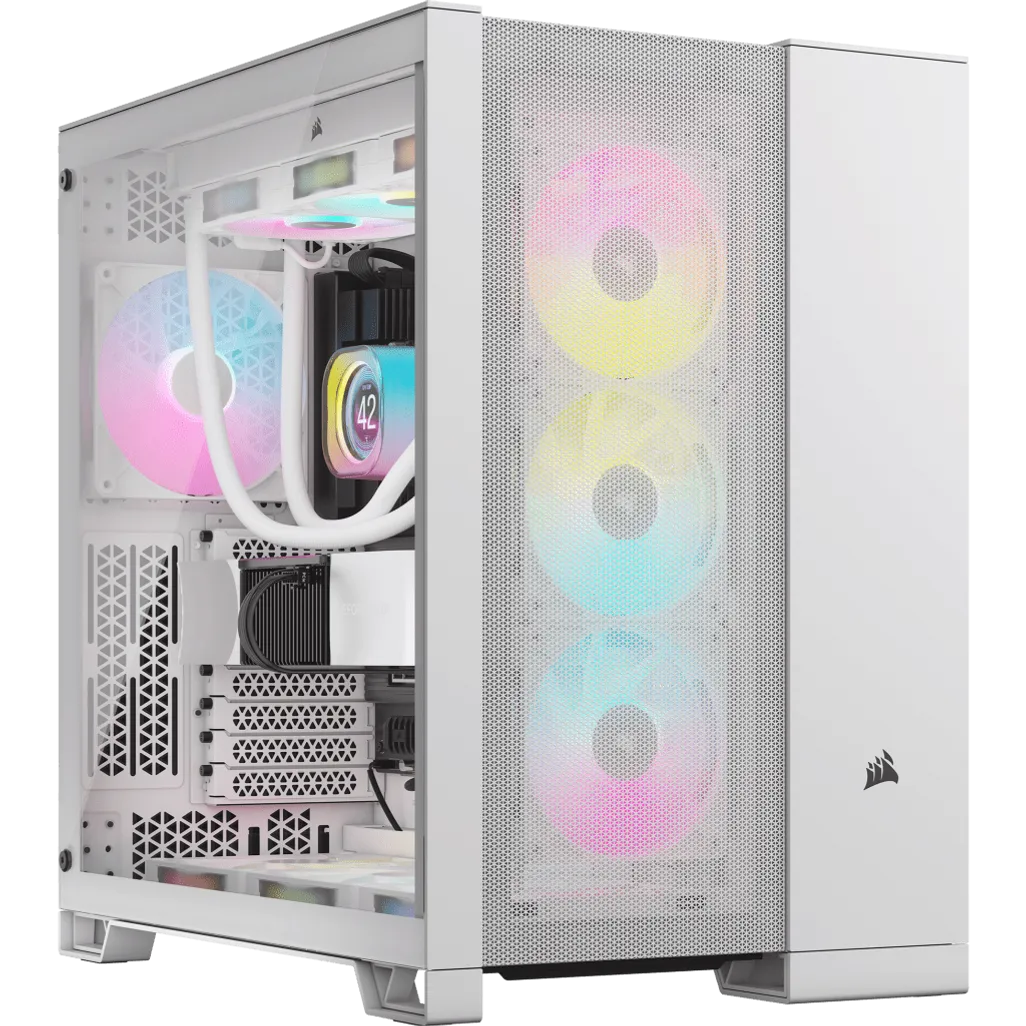 Corsair 6500D AIRFLOW, Midi Tower, PC, White, ATX, 19 cm, 40 cm