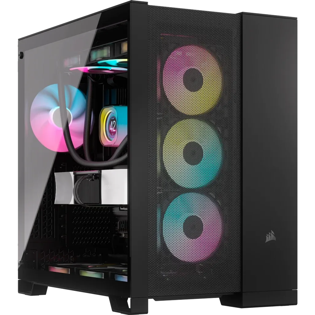Corsair 6500D AIRFLOW, Midi Tower, PC, Black, ATX, 19 cm, 40 cm