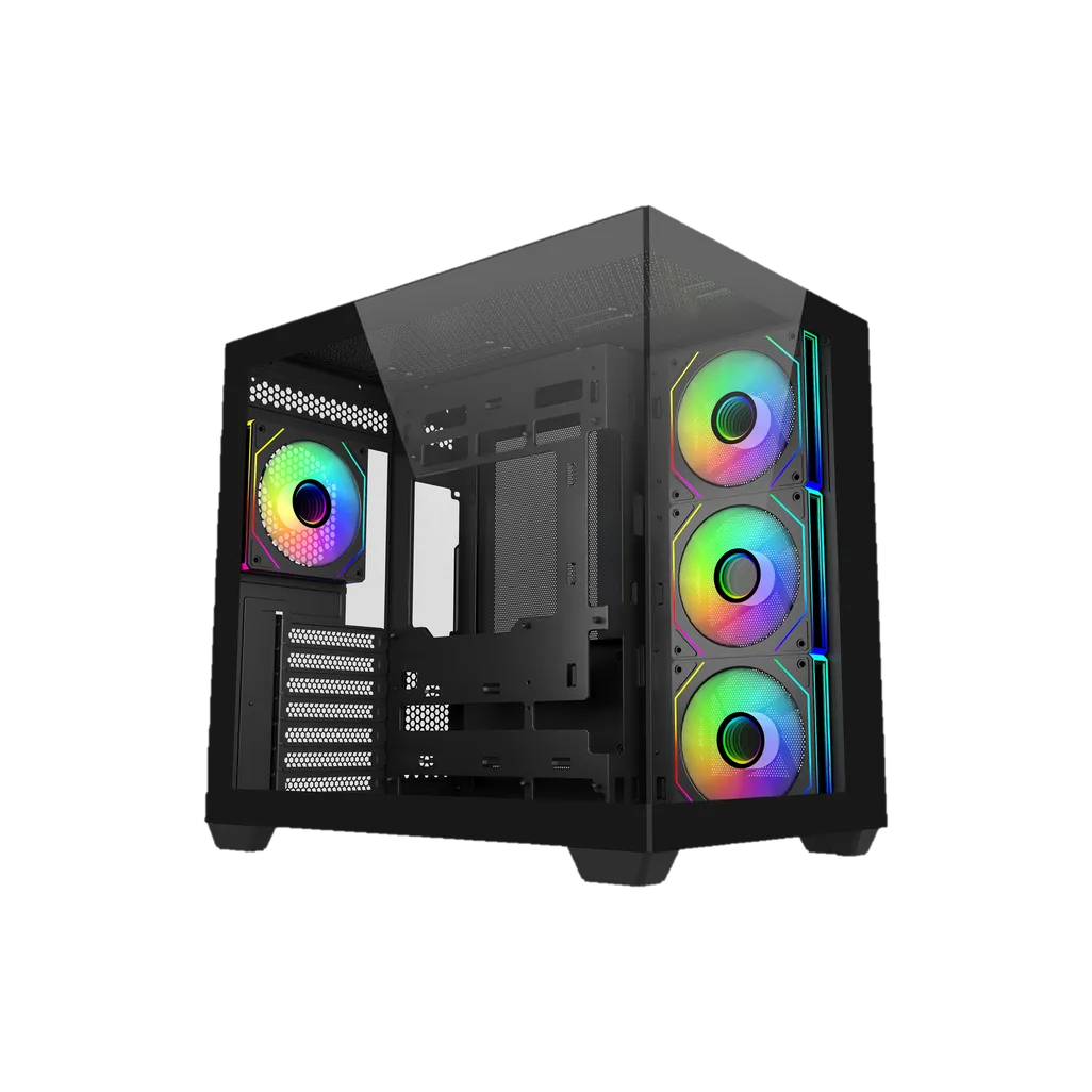 Cooler Master Elite 681, Midi Tower, PC, Black, ATX, ITX, micro ATX, Steel, Tempered glass, Gaming
